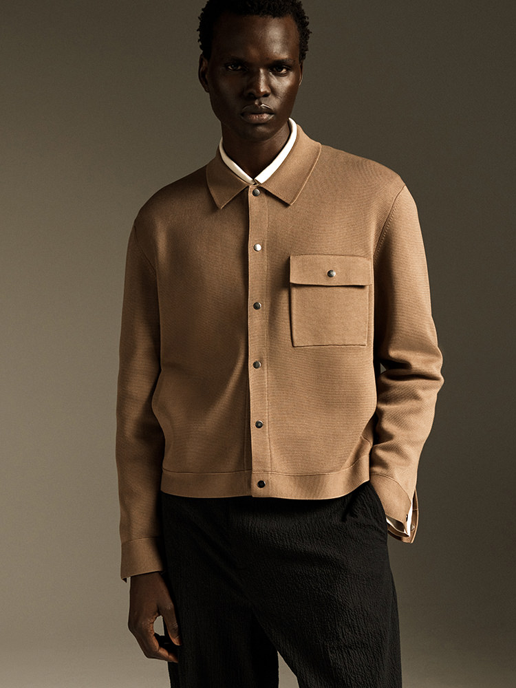 ニット コットンジャケット